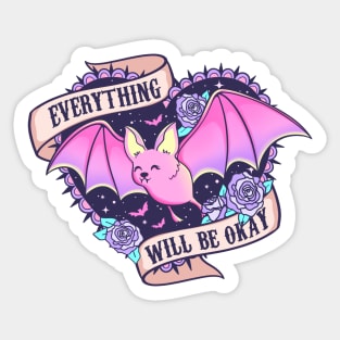 Womens Halloween everything will be ok Sticker